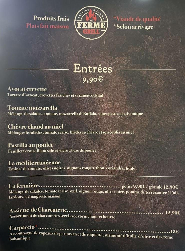 La Ferme Grill - Menu Image 1