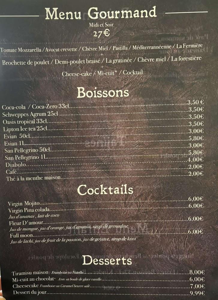 La Ferme Grill - Menu Image 3